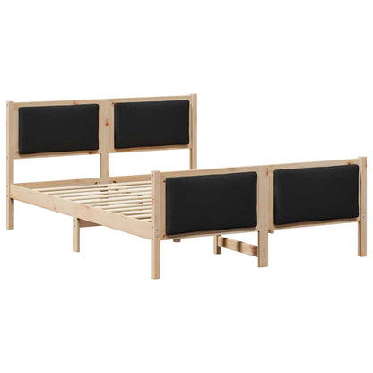 Bed Frame with Headboard Black 140 x 190 cm Fabric