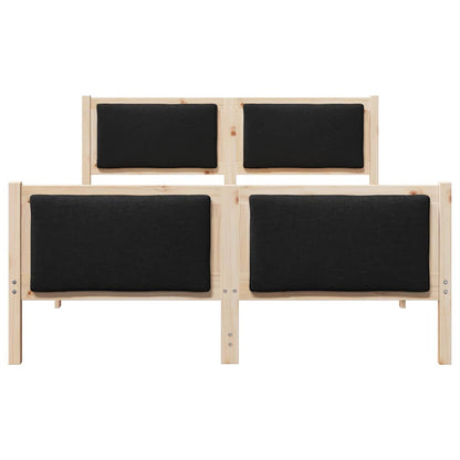 Bed Frame with Headboard Black 135 x 190 cm Fabric