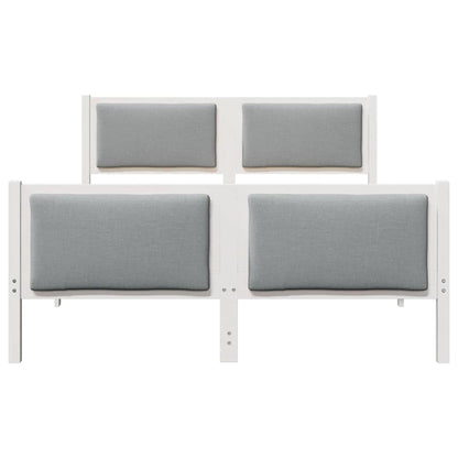 Bed Frame with Headboard Light Grey 135 x 190 cm Fabric