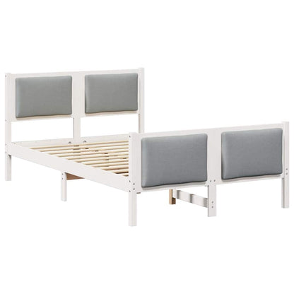 Bed Frame with Headboard Light Grey 120 x 190 cm Fabric