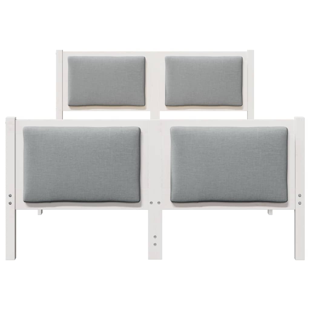 Bed Frame with Headboard Light Grey 120 x 190 cm Fabric