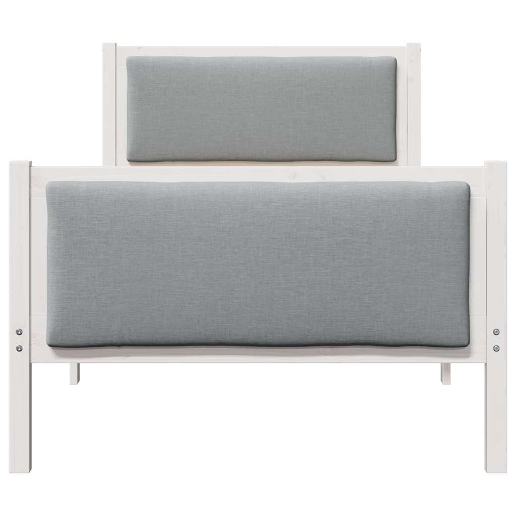 Bed Frame with Headboard Light Grey 100 x 200 cm Fabric