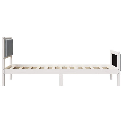 Bed Frame with Headboard Light Grey 100 x 200 cm Fabric