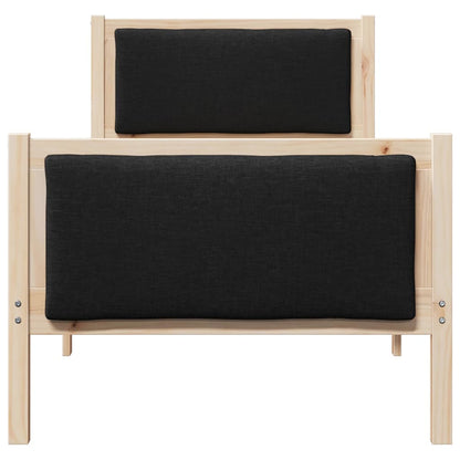 Bed Frame with Headboard Black 80 x 200 cm Fabric