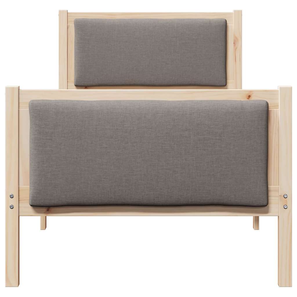 Bed Frame with Headboard Taupe 80 x 200 cm Fabric