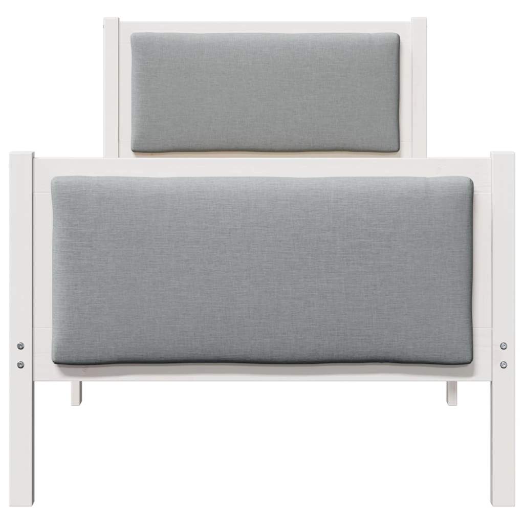 Bed Frame with Headboard Light Grey 80 x 200 cm Fabric
