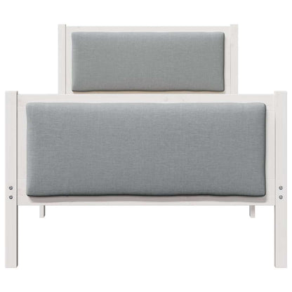 Bed Frame with Headboard Light Grey 90 x 190 cm Fabric