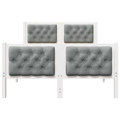 Bed Frame Light Grey 120 x 200 cm Solid Pine Wood