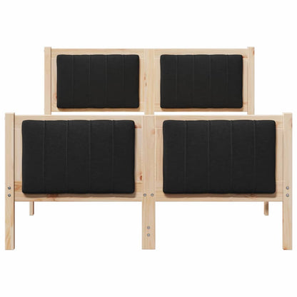 Bed frame Brown and black 120 x 200 cm Solid pine wood