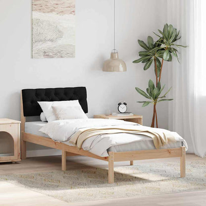 Bed frame Brown and black 80 x 200 cm Solid pine wood