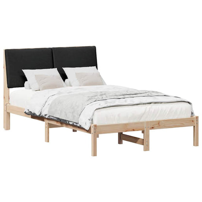 Bed frame Brown and black 120 x 200 cm Solid pine wood