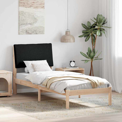 Bed frame Brown and black 80 x 200 cm Solid pine wood