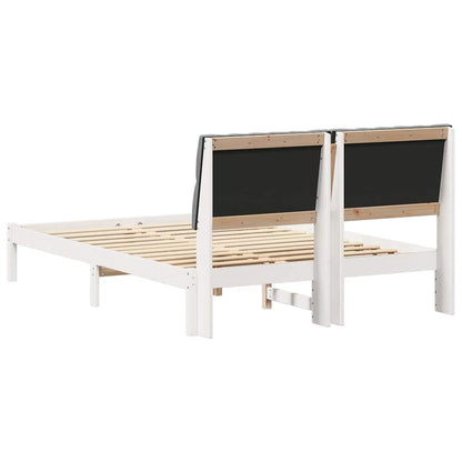 Bed Frame Light Grey 140 x 200 cm Solid Pine Wood