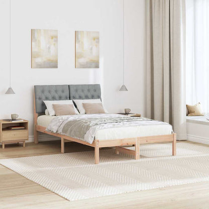 Bed Frame Light Grey 120 x 200 cm Solid Pine Wood