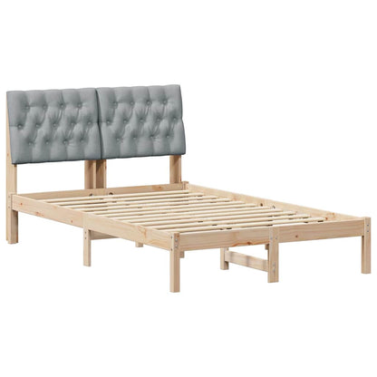Bed Frame Light Grey 120 x 200 cm Solid Pine Wood