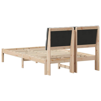 Bed Frame Light Grey 120 x 200 cm Solid Pine Wood