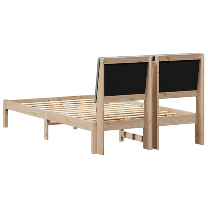 Bed Frame Light Grey 120 x 200 cm Solid Pine Wood