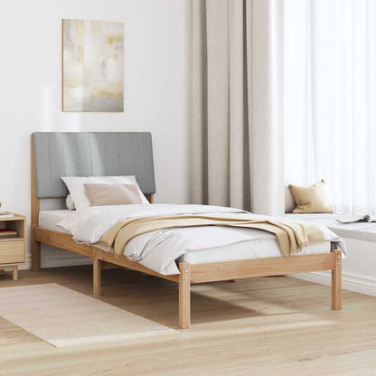 Bed Frame with Headboard Brown 90 x 200 cm Solid Pine Wood