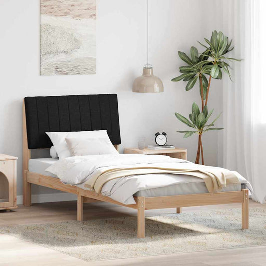 Bed Frame with Headboard Brown 90 x 200 cm Solid Pine Wood