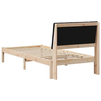 Bed Frame with Headboard Brown 90 x 200 cm Solid Pine Wood