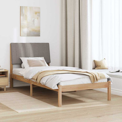 Bed Frame with Headboard Brown 90 x 200 cm Solid Pine Wood