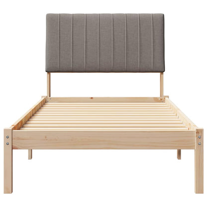 Bed Frame with Headboard Brown 90 x 200 cm Solid Pine Wood