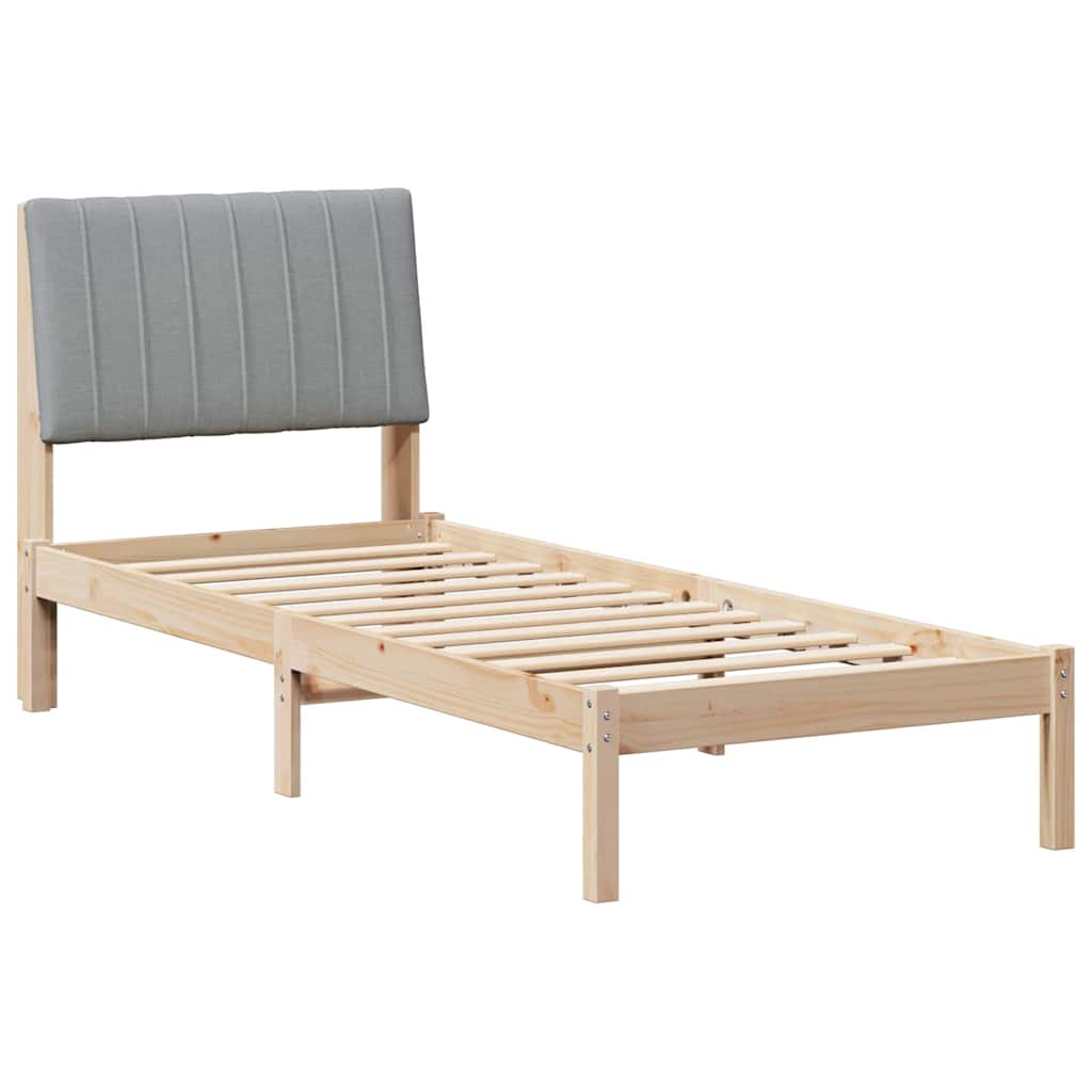 Bed Frame with Headboard Brown 80 x 200 cm Solid Pine Wood