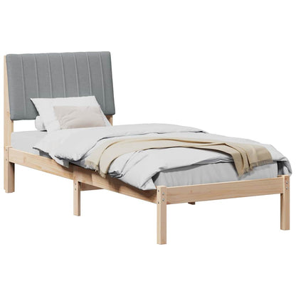Bed Frame with Headboard Brown 80 x 200 cm Solid Pine Wood