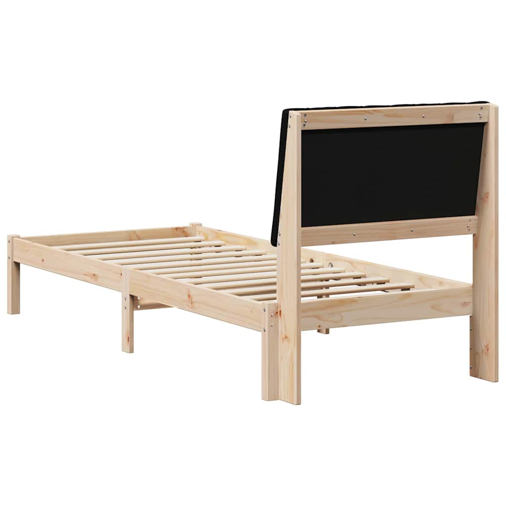 Bed Frame with Headboard Brown 80 x 200 cm Solid Pine Wood