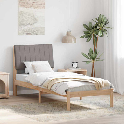 Bed Frame with Headboard Brown 80 x 200 cm Solid Pine Wood