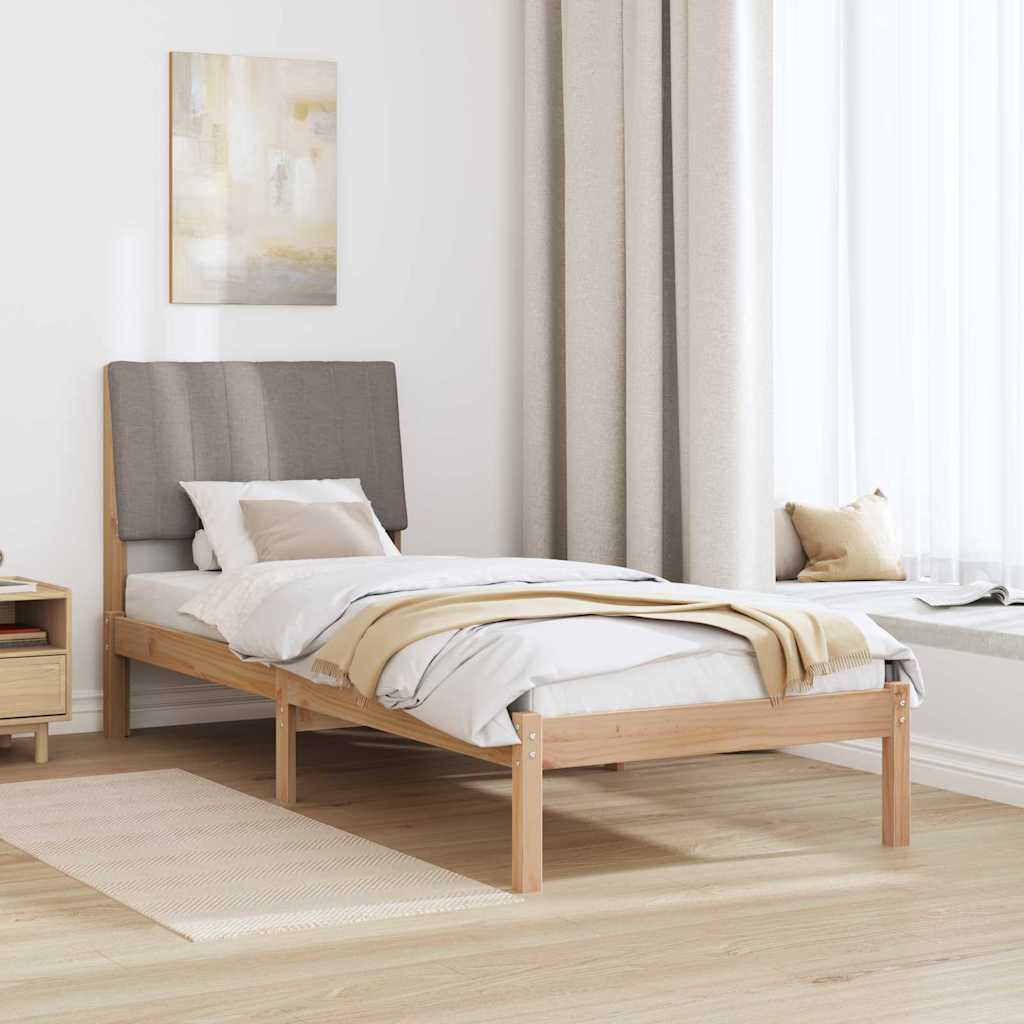 Bed Frame with Headboard Brown 80 x 200 cm Solid Pine Wood