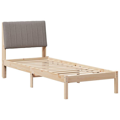 Bed Frame with Headboard Brown 80 x 200 cm Solid Pine Wood