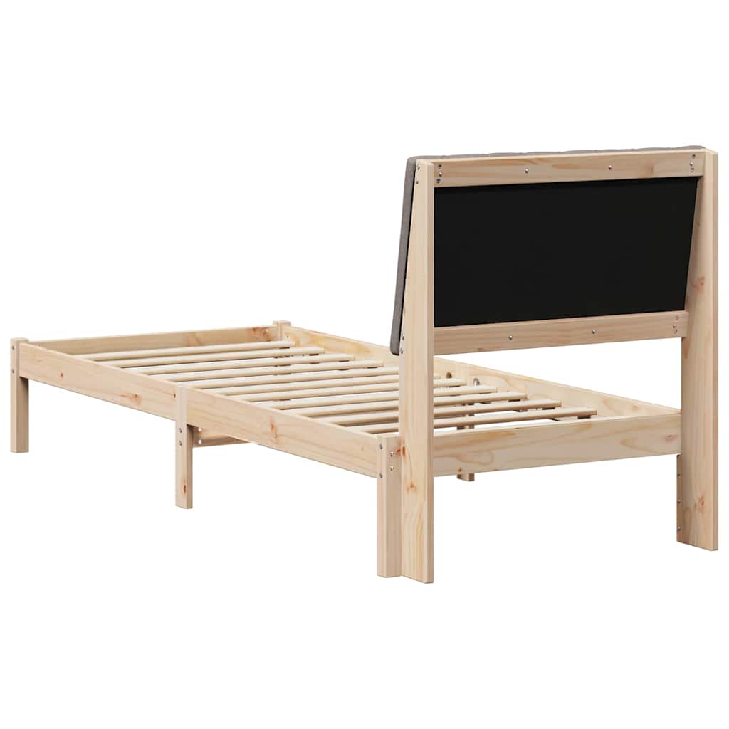 Bed Frame with Headboard Brown 80 x 200 cm Solid Pine Wood
