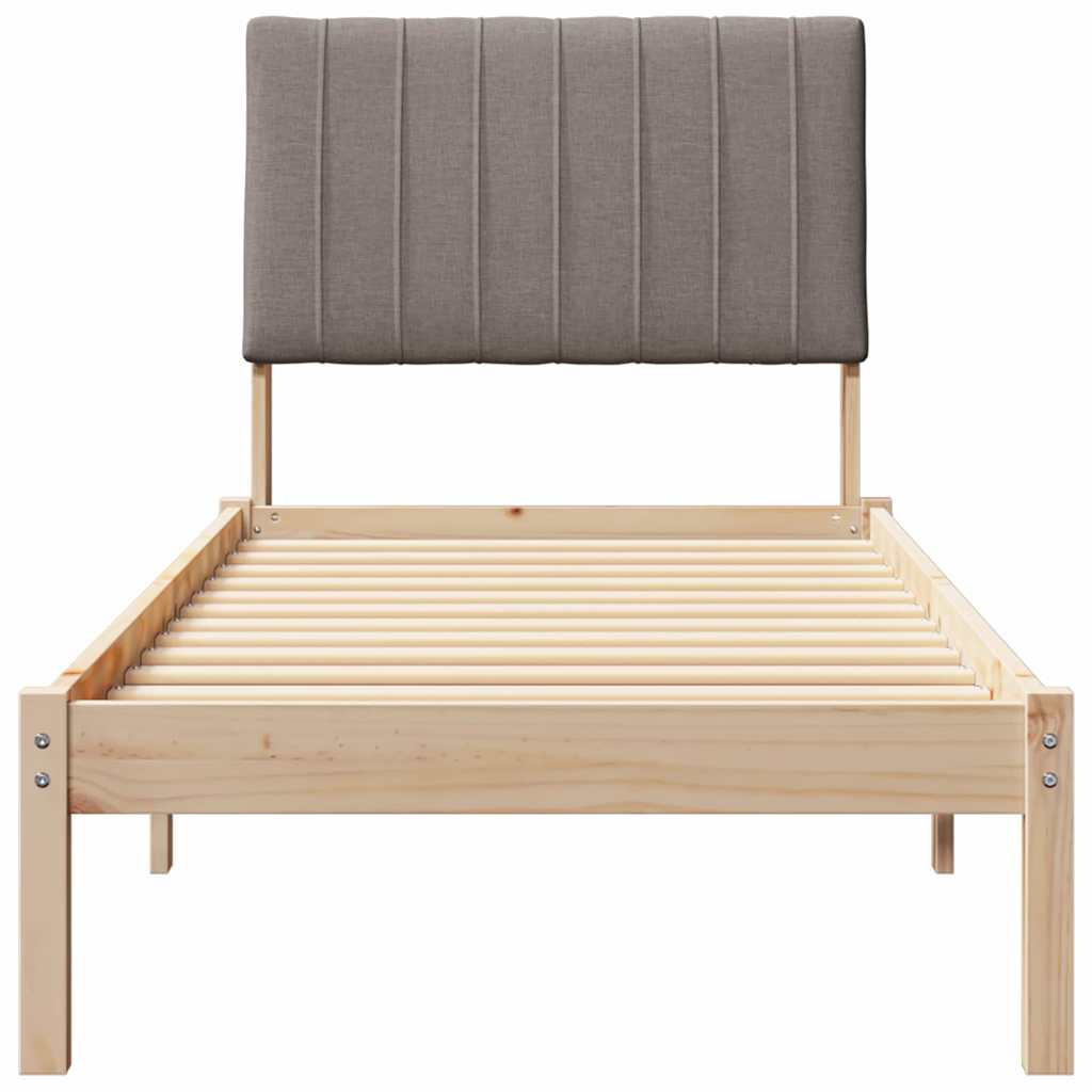 Bed Frame with Headboard Brown 80 x 200 cm Solid Pine Wood