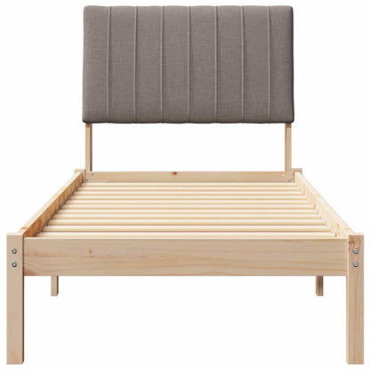 Bed Frame with Headboard Brown 80 x 200 cm Solid Pine Wood