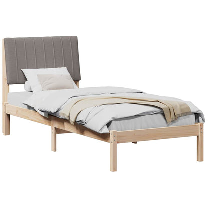 Bed Frame with Headboard Brown 80 x 200 cm Solid Pine Wood