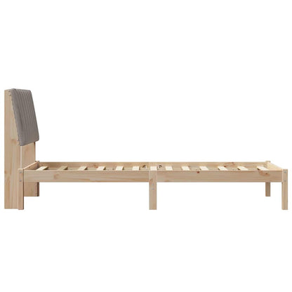 Bed Frame with Headboard Brown 80 x 200 cm Solid Pine Wood