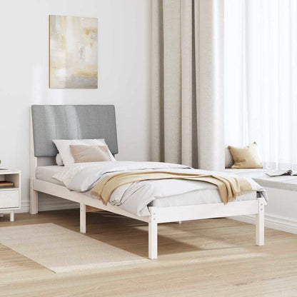 Bed Frame with Headboard White 80 x 200 cm Solid Pine Wood