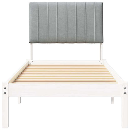 Bed Frame with Headboard White 80 x 200 cm Solid Pine Wood