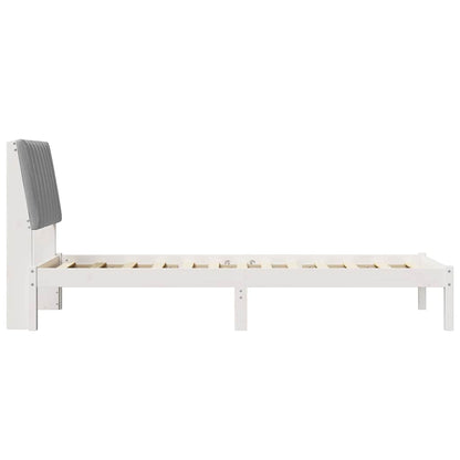 Bed Frame with Headboard White 80 x 200 cm Solid Pine Wood