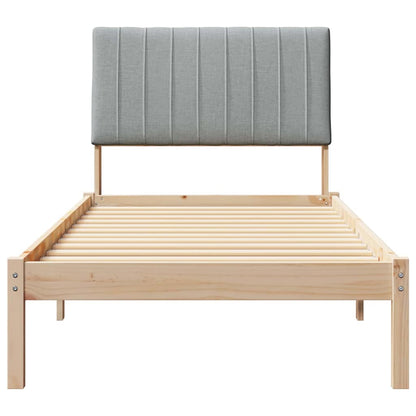 Bed Frame with Headboard Brown 90 x 190 cm Solid Pine Wood