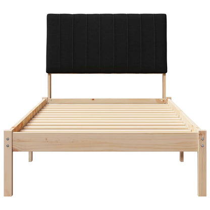 Bed Frame with Headboard Brown 90 x 190 cm Solid Pine Wood