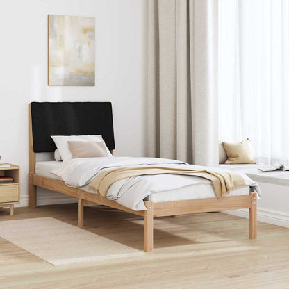 Bed Frame with Headboard Brown 75 x 190 cm Solid Pine Wood