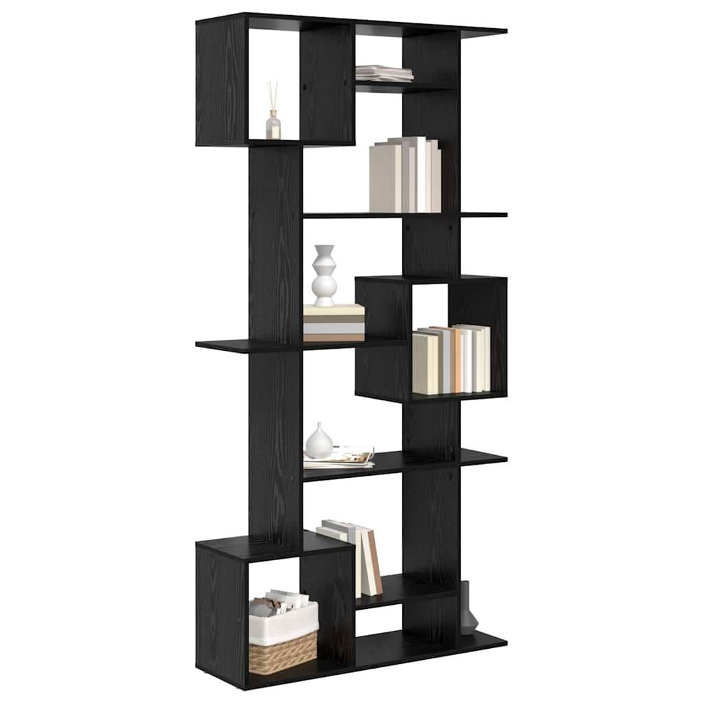 Book Cabinet Black oak 92 x 29 x 188 cm Engineered wood