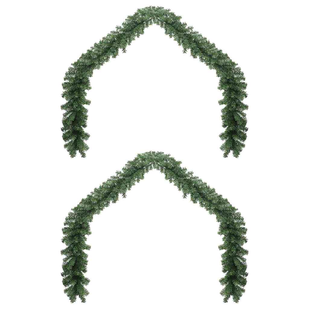 Christmas Garland 2 pcs Green 20 m PVC