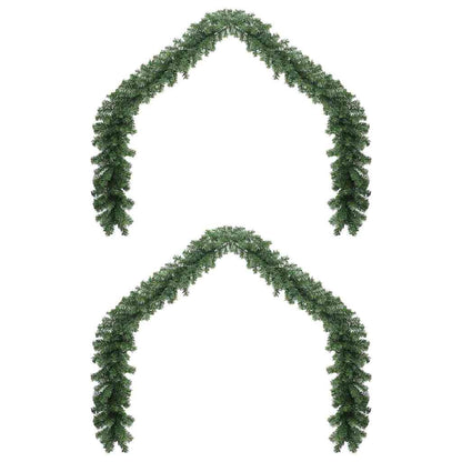 Christmas Garland 2 pcs Green 20 m PVC