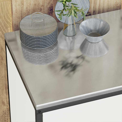 Kitchen Storage Set with Shelf 2 pcs White 180 x 50 x 92 cm
