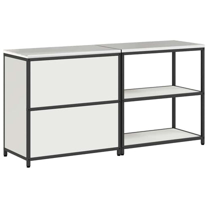 Kitchen Storage Set with Shelf 2 pcs White 180 x 50 x 92 cm