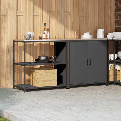 Kitchen Storage Set with Door 2 pcs Anthracite 180 x 50 x 92 cm