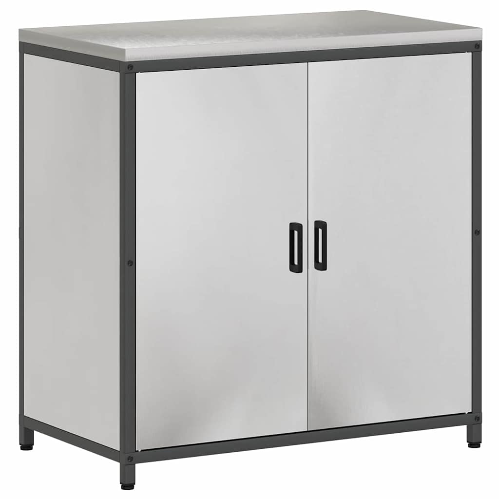Kitchen Storage Set with Shelf 2 pcs Sliver 180 x 50 x 92 cm